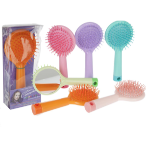 LARGE DE-TANGLING HAIR BRUSH WITH MIRROR