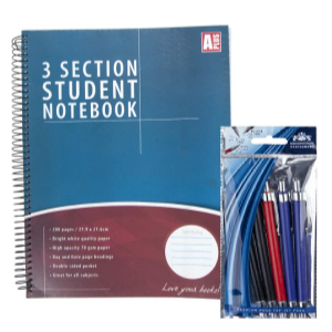 Value Pack College Notebook And Pens Main Image