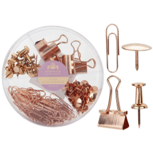 PLATED PAPERCLIP AND PIN SET