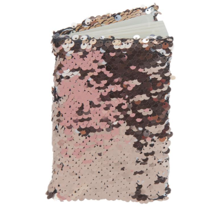 LINED A6 SEQUIN ROSE GOLD NOTEBOOK Main Image