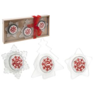 TEALIGHT CANDLE & HOLDER SET RED Main Image